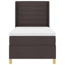 Box spring seng med LED-lysstrimler Brun 100 x 200 cm Stof - xlshop.dk