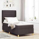 Box spring seng med LED-lysstrimler Brun 100 x 200 cm Stof - xlshop.dk