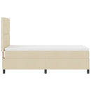 Box spring seng med LED-lysstrimler Creme 80 x 200 cm Stof - xlshop.dk