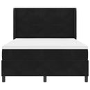 Box spring seng med LED-lysstrimler Sort 160 x 200 cm Fløjl - xlshop.dk