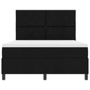 Box spring seng med LED-lysstrimler Sort 160 x 200 cm Stof - xlshop.dk