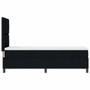 Box spring seng med LED-lysstrimler Sort 80 x 200 cm Stof - xlshop.dk