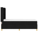 Box spring seng med LED-lysstrimler Sort 80 x 200 cm Stof - xlshop.dk