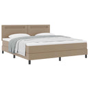 Box spring seng med madras Cappuccino 180 x 200 cm Kunstlæder - xlshop.dk