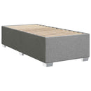 Box Spring Seng med Madras og LED Lysegrå 100 x 200 cm Stof - xlshop.dk