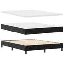 Box spring seng med madras Sort 160 x 200 cm Kunstlæder - xlshop.dk