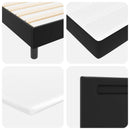 Box spring seng med madras Sort 160 x 200 cm Kunstlæder - xlshop.dk