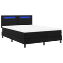 Box spring seng med madras Sort 160 x 200 cm Kunstlæder - xlshop.dk