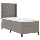 Box spring seng med pude Gråbrun 200 x 80 cm Stof - xlshop.dk