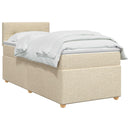 Boxmadras med topmadras Cremefarvet 100 x 200 cm Stof - xlshop.dk