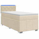 Boxmadras med topmadras Cremefarvet 100 x 200 cm Stof - xlshop.dk