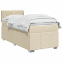 Boxmadras med topmadras Cremefarvet 100 x 200 cm Stof - xlshop.dk