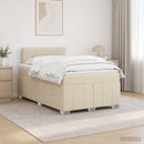 Boxmadras med topmadras Cremefarvet 120 x 190 cm Stof - xlshop.dk