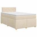 Boxmadras med topmadras Cremefarvet 120 x 190 cm Stof - xlshop.dk