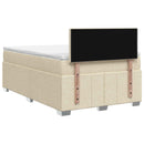 Boxmadras med topmadras Cremefarvet 120 x 190 cm Stof - xlshop.dk