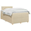 Boxmadras med topmadras Cremefarvet 120 x 190 cm Stof - xlshop.dk