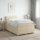 Boxmadras med topmadras Cremefarvet 120 x 200 cm Stof - xlshop.dk
