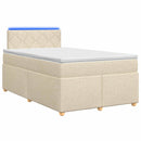 Boxmadras med topmadras Cremefarvet 120 x 200 cm Stof - xlshop.dk