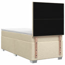 Boxmadras med topmadras Cremefarvet 80 x 200 cm Stof - xlshop.dk