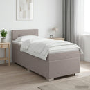 Boxmadras med topmadras Gråbrun 100 x 200 cm Stof - xlshop.dk