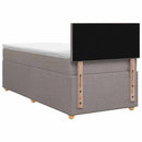 Boxmadras med topmadras Gråbrun 100 x 200 cm Stof - xlshop.dk