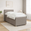 Boxmadras med topmadras Gråbrun 100 x 200 cm Stof - xlshop.dk