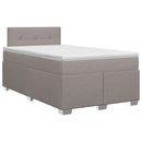 Boxmadras med topmadras Gråbrun 120 x 190 cm Stof - xlshop.dk