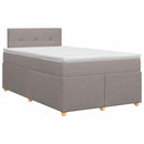 Boxmadras med topmadras Gråbrun 120 x 190 cm Stof - xlshop.dk