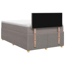 Boxmadras med topmadras Gråbrun 120 x 190 cm Stof - xlshop.dk