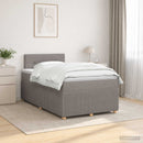 Boxmadras med topmadras Gråbrun 120 x 190 cm Stof - xlshop.dk