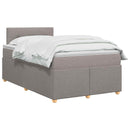 Boxmadras med topmadras Gråbrun 120 x 190 cm Stof - xlshop.dk
