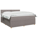 Boxmadras med topmadras Gråbrun 160 x 200 cm Stof - xlshop.dk