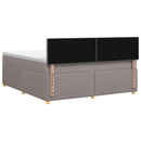 Boxmadras med topmadras Gråbrun 160 x 200 cm Stof - xlshop.dk
