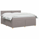 Boxmadras med topmadras Gråbrun 160 x 200 cm Stof - xlshop.dk