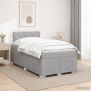 Boxmadras med topmadras Lysegrå 120 x 190 cm Stof - xlshop.dk
