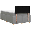 Boxmadras med topmadras Lysegrå 120 x 190 cm Stof - xlshop.dk