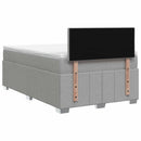 Boxmadras med topmadras Lysegrå 120 x 190 cm Stof - xlshop.dk