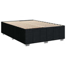 Boxmadras med topmadras med hovedgærde Sort 160 x 200 cm Stof - xlshop.dk