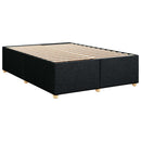 Boxmadras med topmadras med hovedgærde Sort 160 x 200 cm Stof - xlshop.dk
