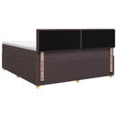 Boxmadras med topmadras Mørk Brun 140 x 190 cm Stof - xlshop.dk