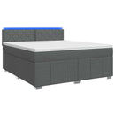 Boxmadras med topmadras Mørkegrå 140 x 190 cm Stof - xlshop.dk