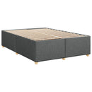 Boxmadras med topmadras Mørkegrå 140 x 190 cm Stof - xlshop.dk