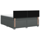 Boxmadras med topmadras Mørkegrå 140 x 200 cm Stof - xlshop.dk