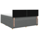 Boxmadras med topmadras Mørkegrå 140 x 200 cm Stof - xlshop.dk