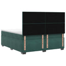 Boxmadras med topmadras Mørkegrøn 200 x 200 cm Fløjl - xlshop.dk