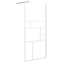 brusevæg 80x195 cm sikkerhedsglas hvid - xlshop.dk