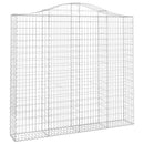 buede gabionkurve 3 stk. 200x30x180/200 cm galvaniseret jern - xlshop.dk