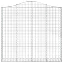 buede gabionkurve 3 stk. 200x30x180/200 cm galvaniseret jern - xlshop.dk