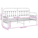 Dagsengramme Hvid 75 x 190 cm Pulverlakeret stål - xlshop.dk