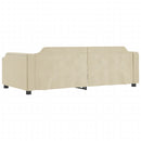daybed med udtræk 80x200 cm stof cremefarvet - xlshop.dk